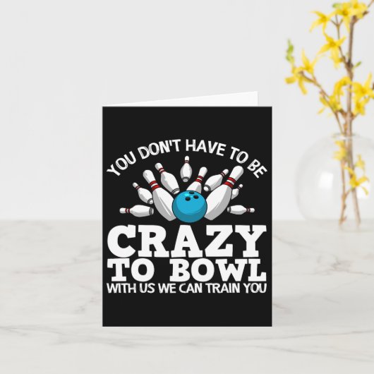 Funny Bowling Design Women Kids Bowler Bow Karte (Gelbe Blume)