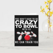 Funny Bowling Design Women Kids Bowler Bow Karte (Gelbe Blume)