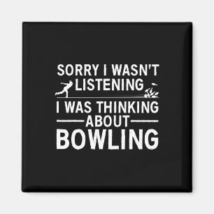 Funny Bowling Design Women Kids Bowler Bow Magnet