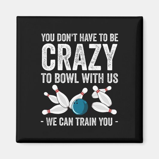 Funny Bowling Design Women Kids Bowler Bow Magnet (Vorne)