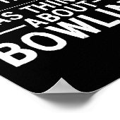Funny Bowling Design Women Kids Bowler Bow Poster (Ecke)