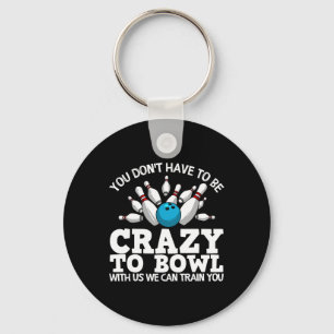 Funny Bowling Design Women Kids Bowler Bow Schlüsselanhänger