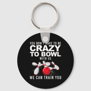 Funny Bowling Design Women Kids Bowler Bow Schlüsselanhänger