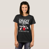 Funny Bowling Design Women Kids Bowler Bow T-Shirt (Vorne ganz)