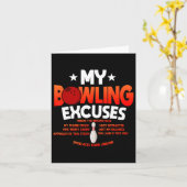 Funny Bowling entschuldigt Sprichwort Geschenke Karte (Gelbe Blume)