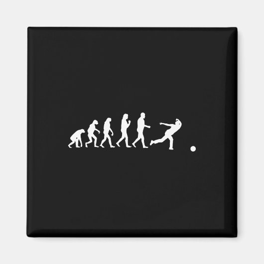 Funny Bowling Evolution Gift Bowler Sports Player Magnet (Vorne)