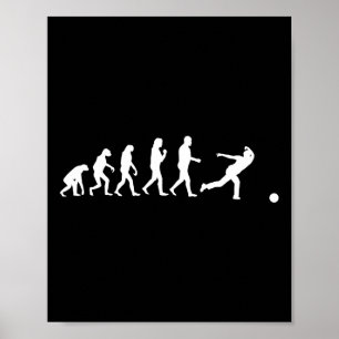 Funny Bowling Evolution Gift Bowler Sports Player Poster