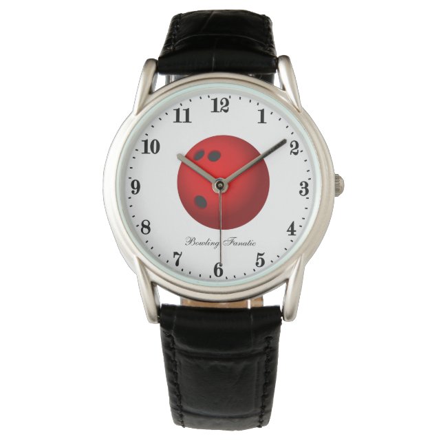 Funny Bowling fanatic anpassbar Armbanduhr (Vorderseite)