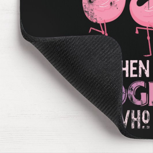 Funny Bowling Flamingo Mousepad (Ecke)