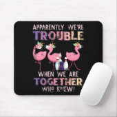 Funny Bowling Flamingo Mousepad (Mit Mouse)