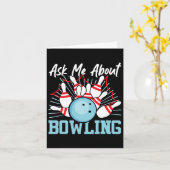 Funny Bowling Fragte mich über Bowling Karte (Gelbe Blume)
