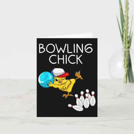 Funny Bowling Geschenk Frauen Niedlicher Bowling C Karte (Vorderseite)