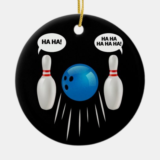 Funny Bowling - Geschenk für Bowlers Keramik Ornament (Vorne)