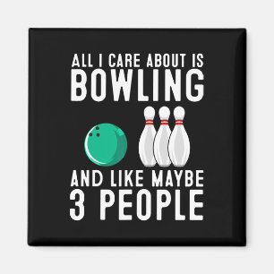 Funny Bowling Geschenk für Frauen Männer Cool Bowl Magnet