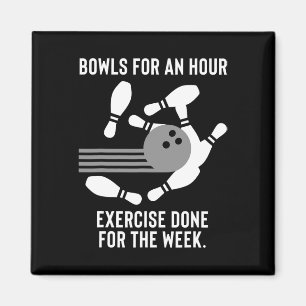 Funny Bowling Geschenk für Lazy Bowlers Magnet