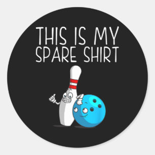 Funny Bowling Geschenk für Männer Frauen Cool Bowl Runder Aufkleber