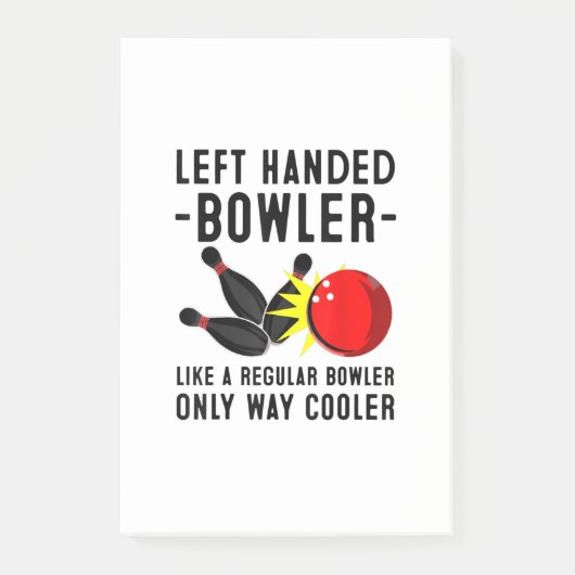 Funny Bowling Geschenk für Männer Frauen Cool Hand Post-it Klebezettel (Vorderseite)