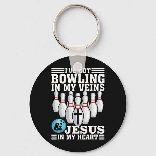 Funny Bowling Geschenk für Männer Frauen Niedlich Schlüsselanhänger (Vorderseite)