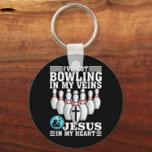 Funny Bowling Geschenk für Männer Frauen Niedlich Schlüsselanhänger (Vorderseite)