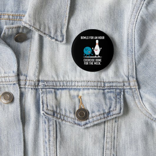 Funny Bowling Geschenk für Männer Frauen oder faul Button (Beispiel)