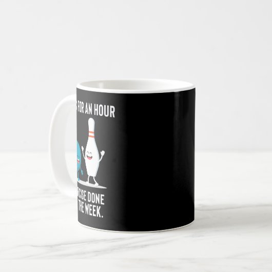 Funny Bowling Geschenk für Männer Frauen oder faul Kaffeetasse (Vorderseite Links)