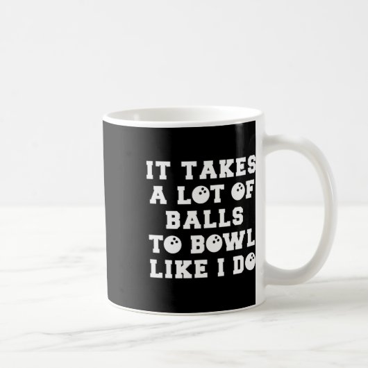 Funny Bowling Geschenk für Männer Freund oder Mann Kaffeetasse (Rechts)