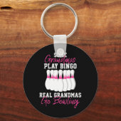 Funny Bowling Geschenk für Oma Schlüsselanhänger (Vorderseite)