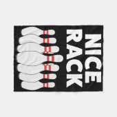 Funny Bowling Geschenk Shirt für Männer oder Vater Fleecedecke (Vorderseite (Horizontal))