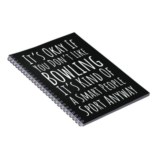 Funny Bowling Gift Bowler Humor Team Comedy Player Notizblock (Rechte Seite)