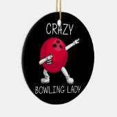 Funny Bowling Gift für Damen Oma Bowler Spiel Keramik Ornament (Rechts)