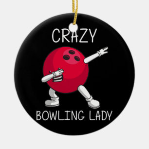 Funny Bowling Gift für Damen Oma Bowler Spiel Keramik Ornament