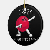 Funny Bowling Gift für Damen Oma Bowler Spiel Keramik Ornament (Links)