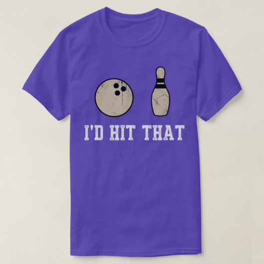 Funny Bowling Gift Shirt-ID getroffen, dass Zitat T-Shirt (Design vorne)