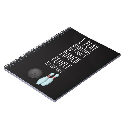 Funny Bowling Gifts Bowler Fan Player Fun Notizblock (Linke Seite)