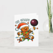 Funny Bowling Gingerbread Cookie Lights Oh Snap Gi Karte (Vorderseite)