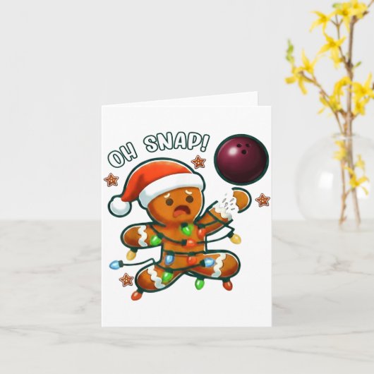 Funny Bowling Gingerbread Cookie Lights Oh Snap Gi Karte (Gelbe Blume)