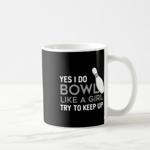 Funny Bowling Girl Player Game Bowler Enthusiasten Kaffeetasse