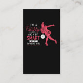 Funny Bowling Girl Witty Bowler Spaß Visitenkarte (Vorderseite)