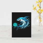 Funny Bowling Graphic Bowling Shark Playing Bowlin Karte (Gelbe Blume)