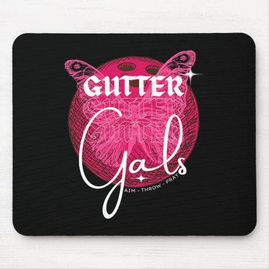 Funny Bowling Gutter Gals Team Name Girls Party Mousepad (Vorne)