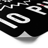 Funny Bowling I Hass Die zehn Button Bowling Poster (Ecke)