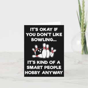 Funny Bowling - Intelligente Menschen Karte