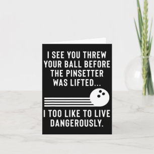 Funny Bowling Joke Gag Geschenk für Damen und Herr Karte