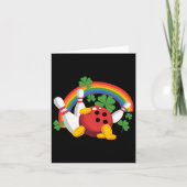 Funny Bowling Kleeblatt Leprechaun St Patrick's Da Karte (Vorderseite)