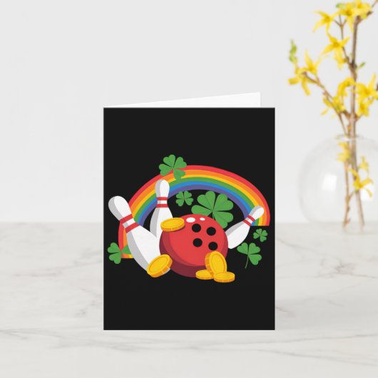 Funny Bowling Kleeblatt Leprechaun St Patrick's Da Karte (Gelbe Blume)