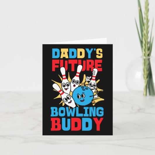 Funny Bowling Kleinkind Daddy's Future Bowling Bud Karte (Vorderseite)