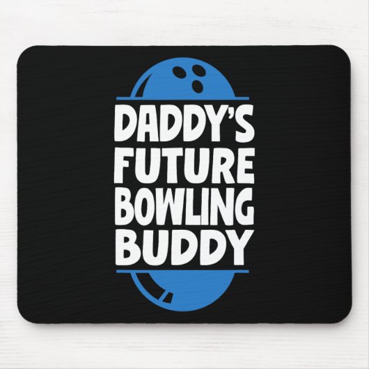 Funny Bowling Kleinkind Daddy's Future Bowling Bud Mousepad (Vorne)