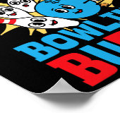 Funny Bowling Kleinkind Daddy's Future Bowling Bud Poster (Ecke)