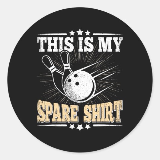 Funny Bowling Lover Bowler Dies ist meine Freizeit Runder Aufkleber (Vorderseite)