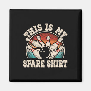 Funny Bowling Lover Bowler Retro Das ist mein Erbe Magnet